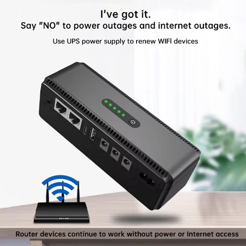 2025 New 8800/10400Mah DC Uninterruptible Power Supply UPS Router Optical Cat Built-in Adapter Backup Power Supply 5V 9V 12V 24V