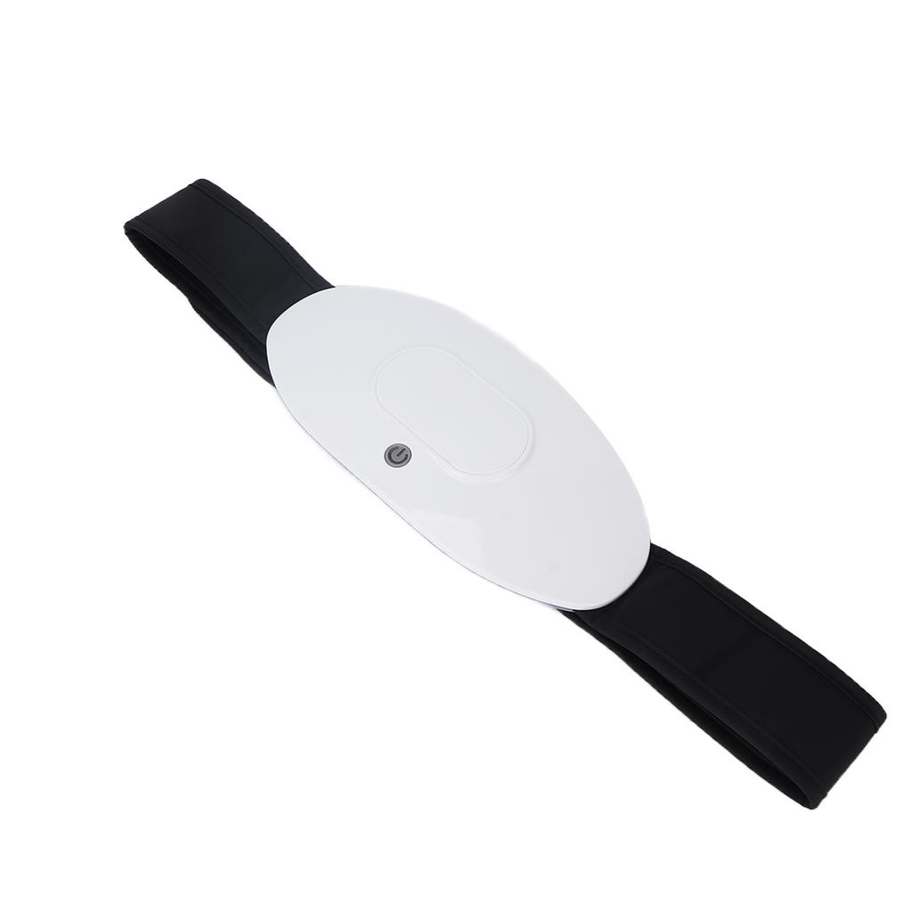 Lumbar Massager EMS Pulse Heating Waist Body Slimming Massage Belt Abdominal Massager White