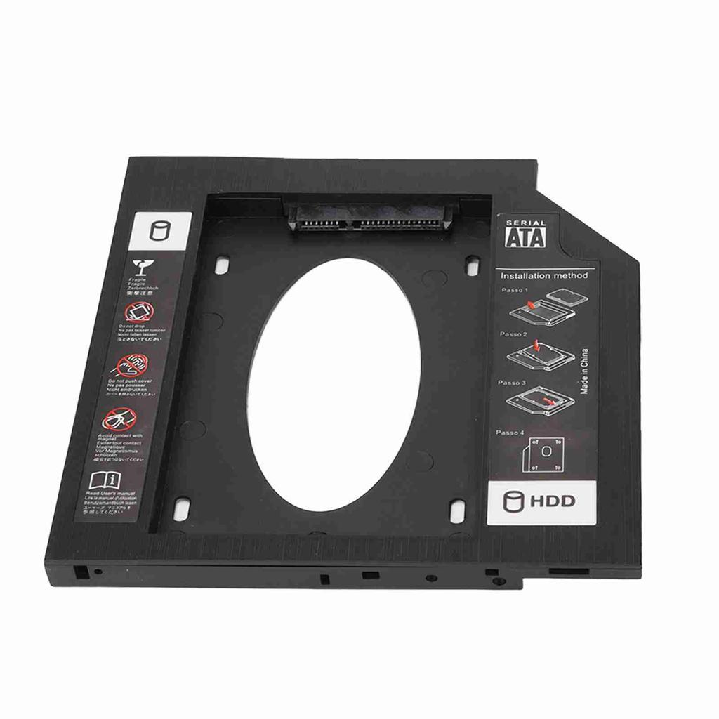 HDD Caddy Bay General 9.5mm 2.5in SATA To SATA 2nd HDD SSD Hard Drive Tray Cover for Laptop CD DVD ROM Drive Slot