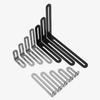 1/2Pcs Stainless Steel Angle Bracket Furniture Fastener Silver Corner Brace Joint 90 Degree Right Angle L Shape
