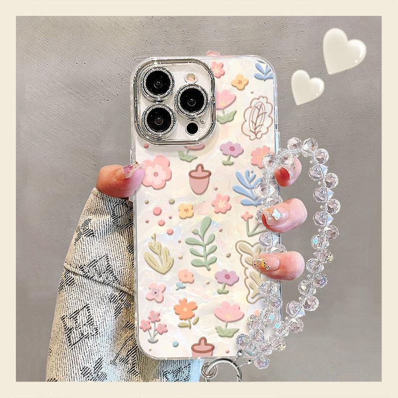 Natural Floral and Plant Clear Phone Case for iPhone 17PROMAX/16/15 - Cute Girly Design