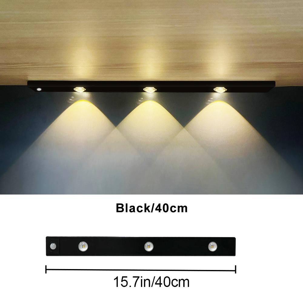 Ultra Thin LED Cabinet Lights 30/40/50CM Cabinet Lighting Motion Sensor USB Rechargeable Wireless Night Lights Kitchen Lamp