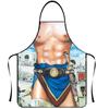 Unique Muscle Print Sleeveless Apron for Men for Backyard Barbecues and Family Gatherings