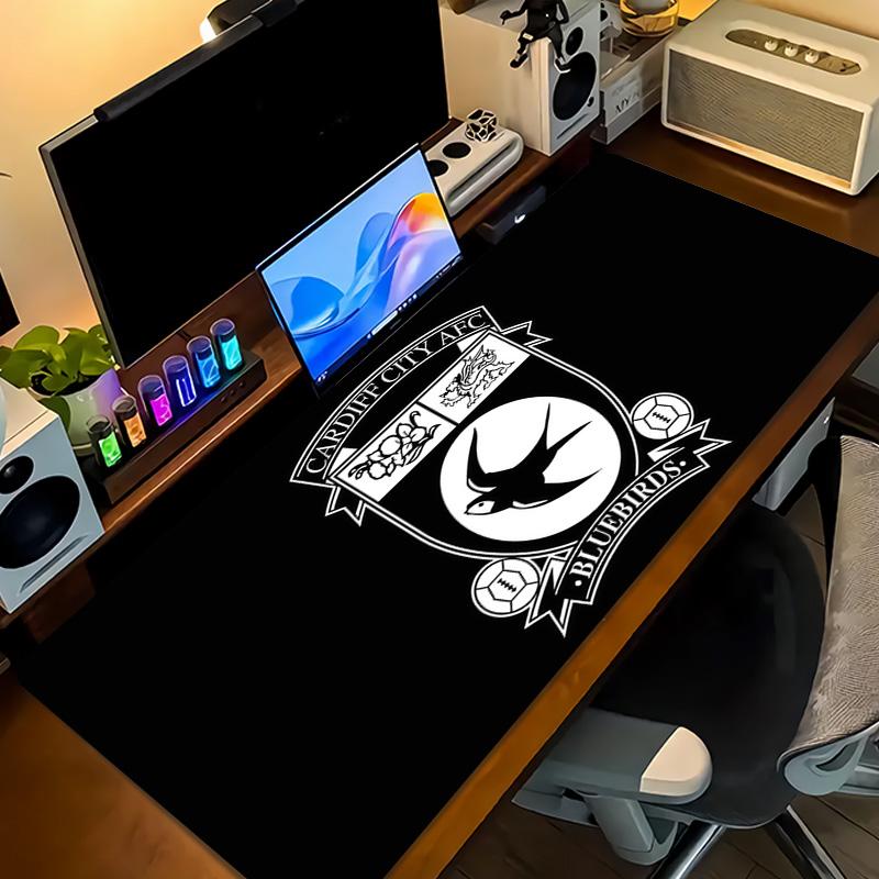 Cardiff City F.C Print Cushion Non-slip Laptop Tablet Big Mousepad XXL Mat Mini PC Playmat With Lock Edge