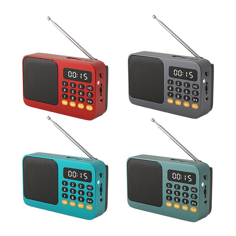 Bluetooth 5.0 Portable Fm Radio Small Emergency Recargable Sound Box Mini Vintage Speaker Mp3 Player Support Tf Card Usb Drive