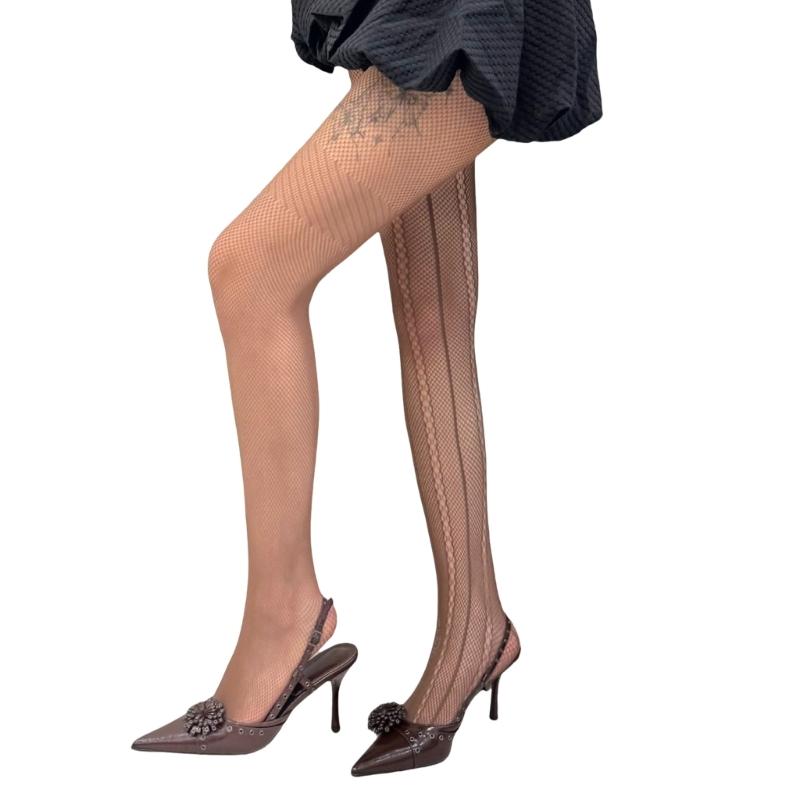 Patterned Fishnet Stockings Leggings,High Waist Tights Stockings for Women,Fishnets Thigh High Stockings Pantyhose
