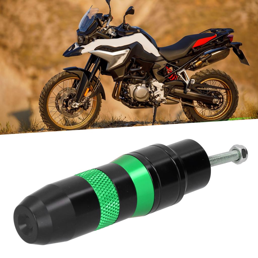 Motorcycle Exhaust Pipe Slider Aluminum Alloy Anti Falling Guard Protector (Black )
