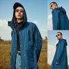 Long Hooded Raincoat Hiking TPU Waterproof Full Body Rainwear Outdoor Travel