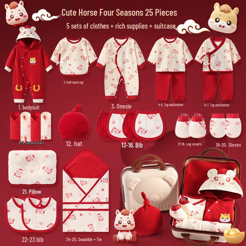 INSAHO Newborn Infant 100% Cotton Gift Box Set
