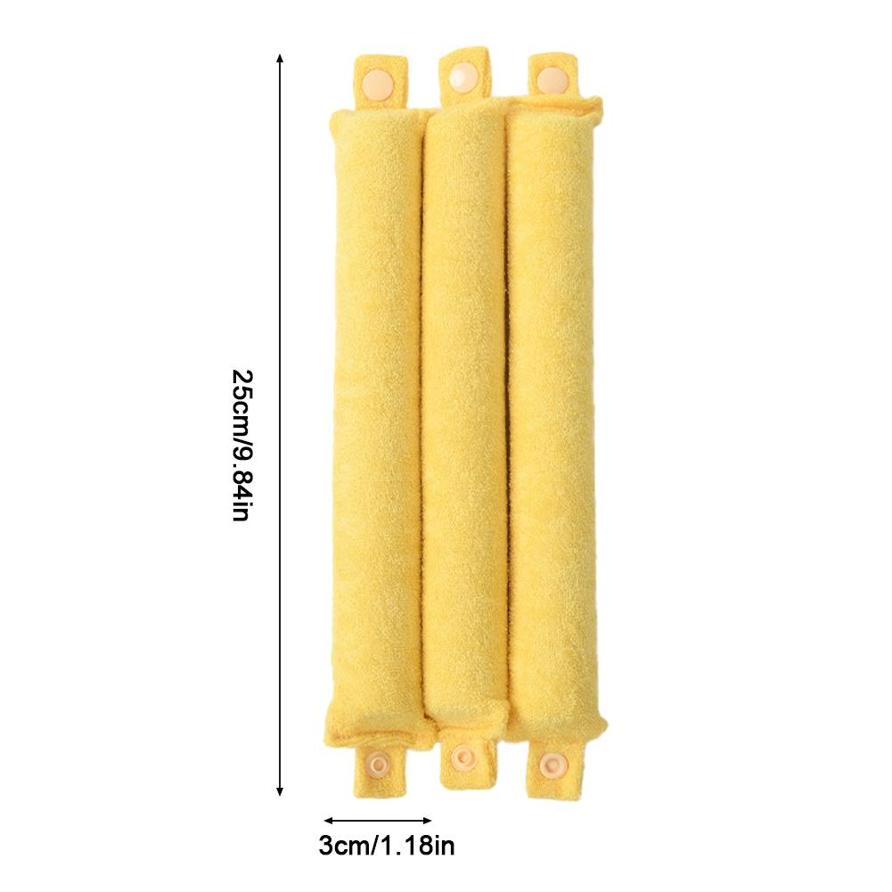 3pcs/set Heatless Curling Rod Headband Lazy Hair Curlers No Heat Hair Rollers Curls Soft Towel Cloth Button Hair Styling Tools