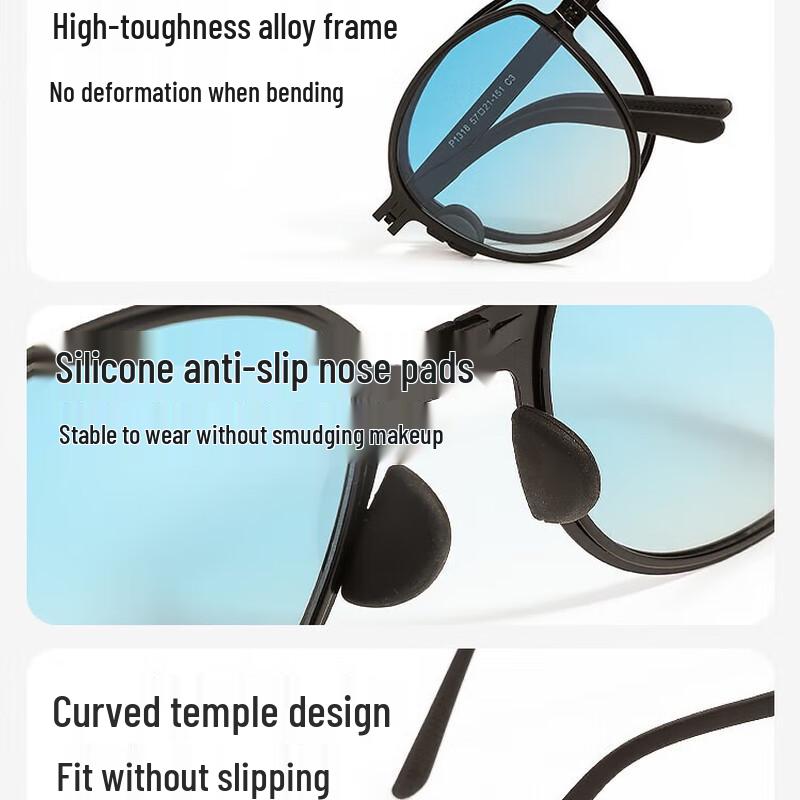 VVC Ultra-Light Polygon Gradient UV Protection Sunglasses