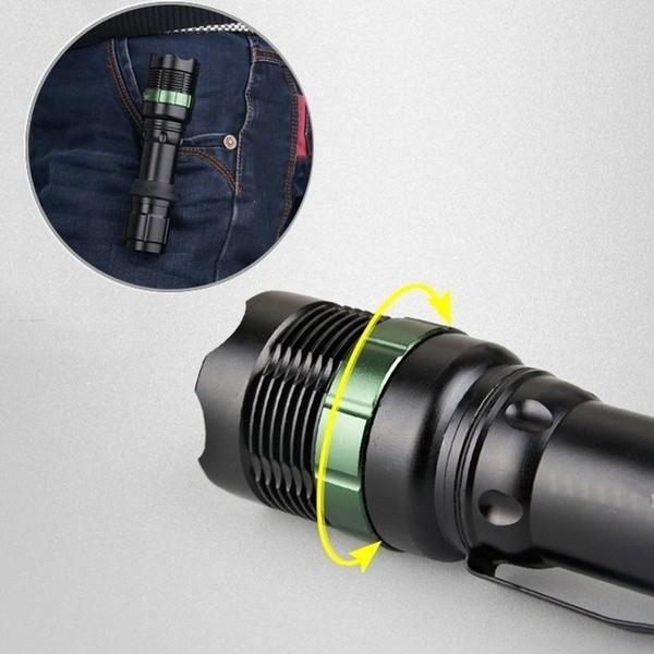 High-powered Led Flashlight With Adjustable Focus And Skid-proof Design