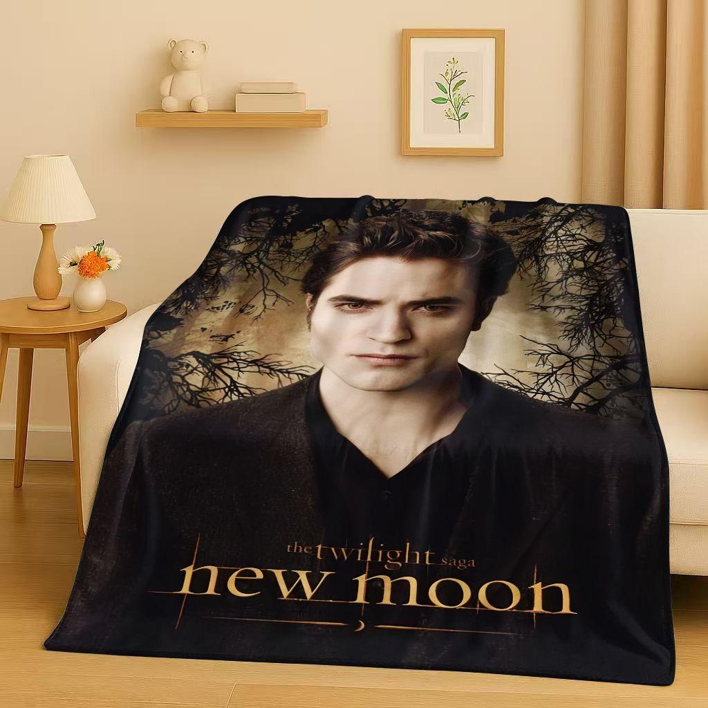 

3D Twilight Saga Bella Edward Vampire Movie Flannel Blanket,Ultra Soft Warm Plush Throw for Home Bedroom Bed Sofa Cover Camping 75x90cm