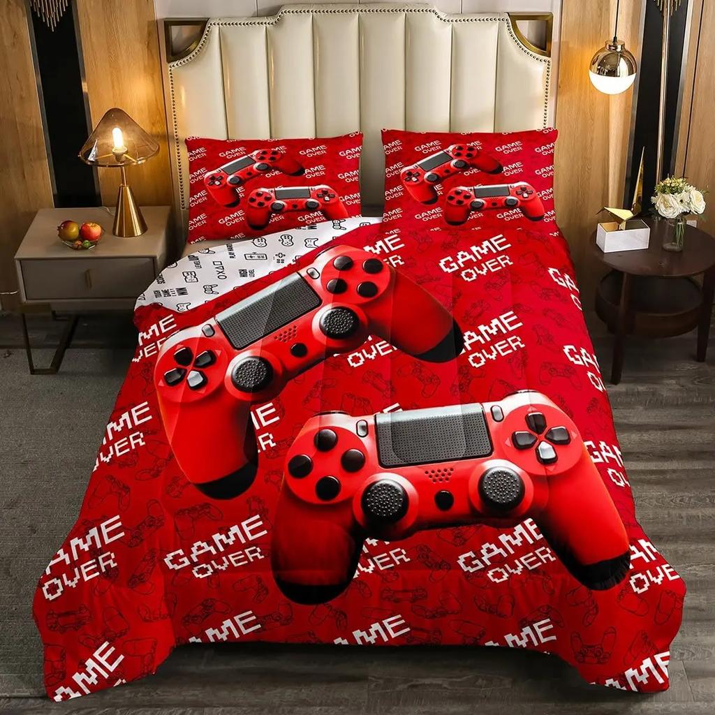 Ultra Soft 3D Skull Theme Bedding Set Full/King/Queen Size Luxury Gothic Skulls Duvet Cover Set Skeleton Bones Comforter Cover