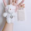 Mini Cute Plush Bear Keychain Pendant Lovely Plush Stuffed Animals Keyring Charm for Purse Bag Backpack Handbag