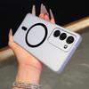 Frosted Semi Clear Magnetic Phone Case for Samsung Galaxy S23+,S23 Soft TPU Shockproof Cover