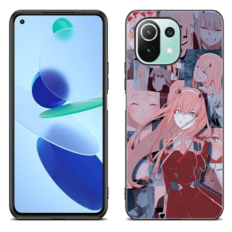 Zero Two Darling In the FranXX Anime Case For Xiaomi Mi 11 Lite NE 11i 10T 11T Pro A2 A3 Lite POCO F3 M3 M4 C31 X3 Pro NFC GT