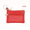 Ladies Genuine Leather Mini Coin Purse Bus Card Holder Creative Ultra-Thin Zipper Multifunctional Key Case