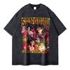 Unisex Oversized Washed Dragon Ball Anime Parentchild Tshirt Man Women Short Sleeve Streetwear Loose Casual Summer Yk