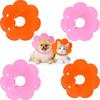 4 Pieces Cat Recovery Collar Cat Cones Flower Shape Pet Anti-bite Lick Wound Healing Safety Elizabethan Neck E Collar Adjustable Soft for Kitten