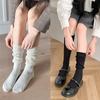 Spring And Summer Breathable Mesh White Stacking Socks Women'S Cotton Long Tube Calf Socks Japanese College Style Jk Trendy Versatile