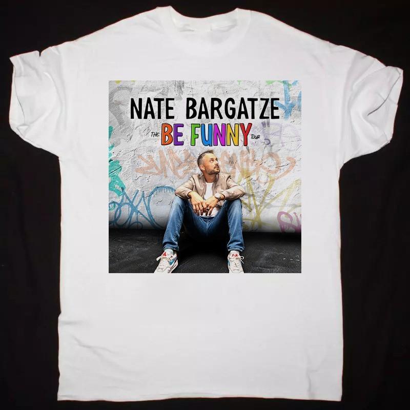 Trend Nate Bargatze 100 Cotton White T shirt S 5XL NI1706
