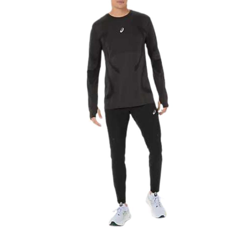 Asics Road Actibreeze™ Comfortable Versatile Trendy Long Sleeve T-Shirt Men tops Black 2011D356-001