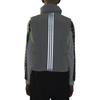 Adidas Fustl Down Vest Logo Design Striped Warm Sports Casual Loose Stand Collar Down Gilet Men Vests Cement-Gray JI8754