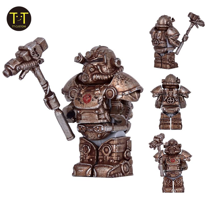 

MOC Мини Аниме Экшен T51 Версия Кожи Изгнанника Рыцарь Стенд Модель Фигурка Оружие Робот Меха Строительные Блоки Игрушка