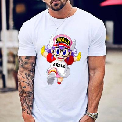 Summer Fashion Kawaii Men Tshirt Arale Foil Vintage Print Dr Slump Toriyama Anime Manga 90s Cute Robot Woman T Shirts
