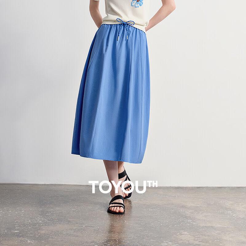 Chuyu Women s Summer A-Line Spliced Midi Skirt XL