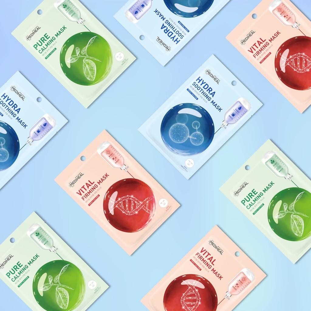 Mediheal Hydra Soothing/ Pure Calming/ Vital Firming Mask - 1pack (10pcs)/ Moisturizing, Korean Cosmetics, Kbeauty