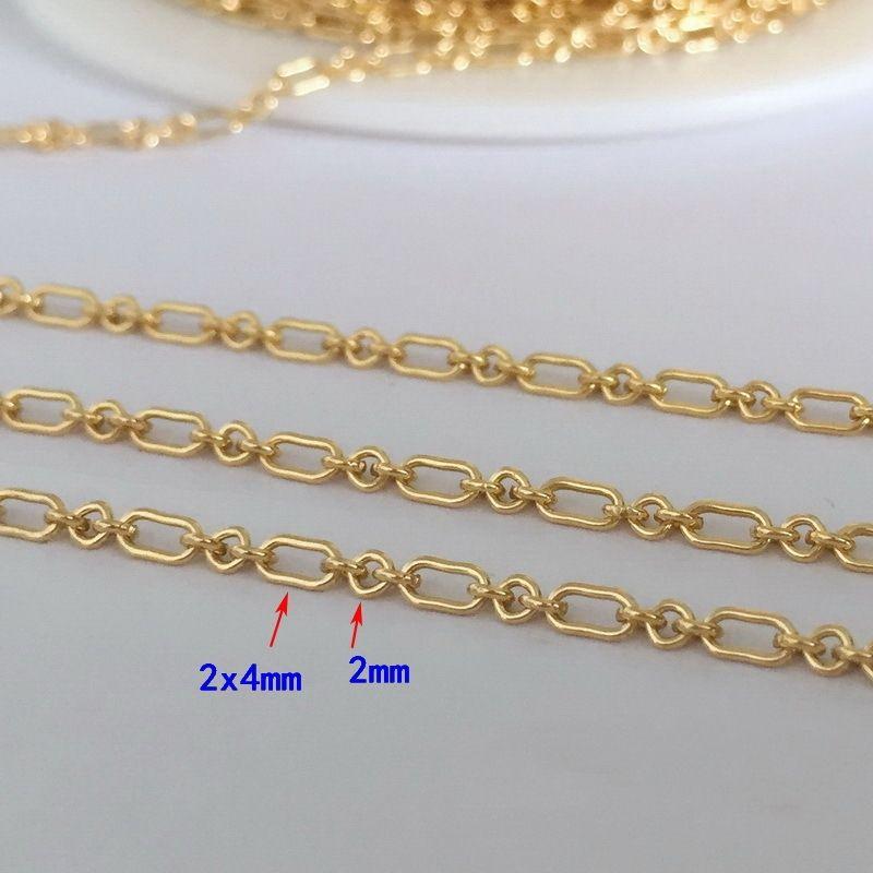Gold Filled 3+1 Round Cable Rectangular Chain for Jewelry Making Bracelet Necklace Bulk Chains