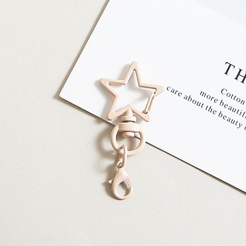 10Pcs Metal Colorful Five-Pointed Star Keychain Keyring Hooks With Lobster Clasp For Diy Craft Jewelry Making Keychain Supplies