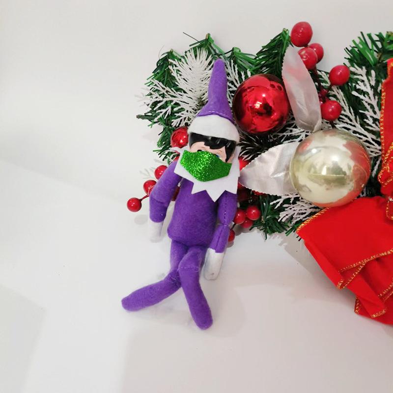 

Рождественская нетканая ткань игрушечная кукла настольное украшение орнаменты праздничный подарок фиолетовый