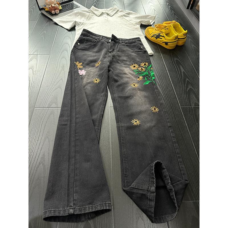 Джинсы-карго клеш JYL для мужчин Американский стиль Лесоруб Камуфляж Высокая талия Узкие Джинсовые M амарантовый