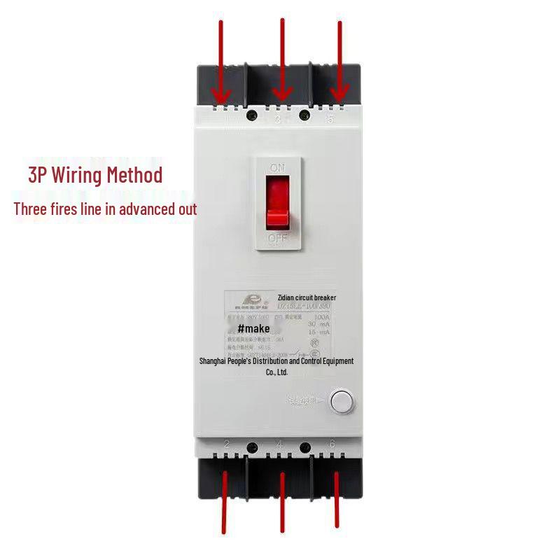 Renmin DZ15 Dual/Triple-Phase Circuit Breaker with Leakage Protection