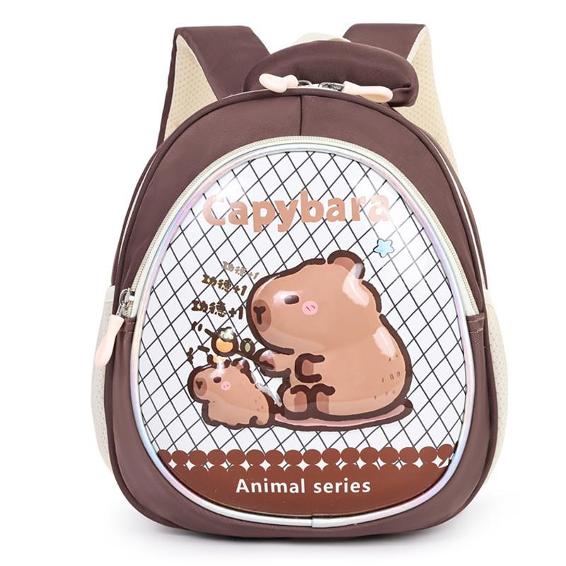 Childrens Cartoon Hard Shell Backpack With Breathable Nylon For Kindergarten Kids Capybara