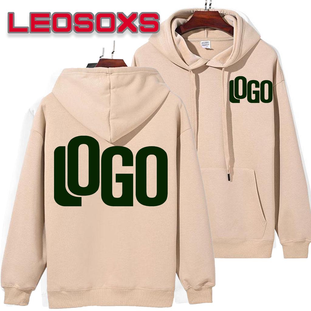 DIY Pattern Custom LOGO 09 Heavy Cotton Plus Velvet Hooded Sweater Men's Thick Black Polar Fleece Pullover