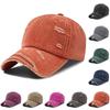 Unisex Perforated Washed Cotton Baseball Cap, Soft Top Hat, Sun Visor Hat