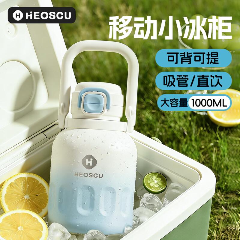 HEOSCU Dual-Drink Insulated Water Bottle