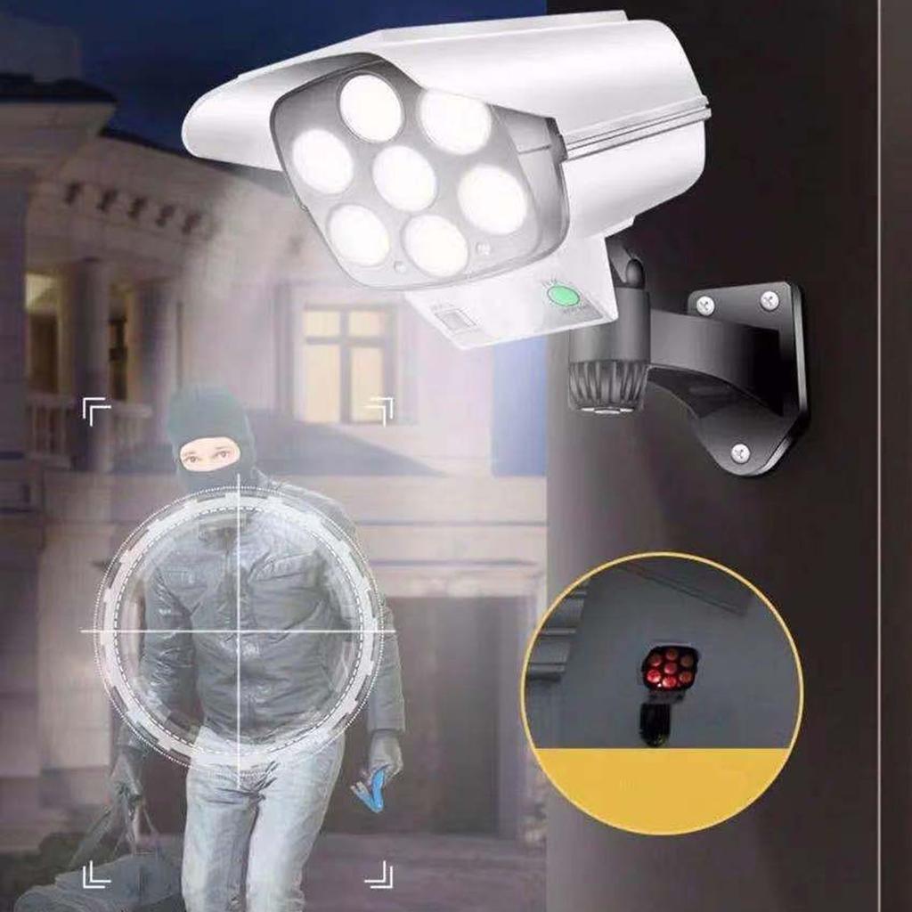 Outdoor Solar Powered Security Light with Motion Sensor Adjustable Wall Mount LED Floodlight for Garden Patio Yard Waterproof
