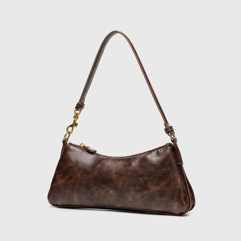 

ZR Niche Retro Trend Simple Bag Women s Underarm Casual Style Solid Color Single-shoulder Handbag All-match Popular