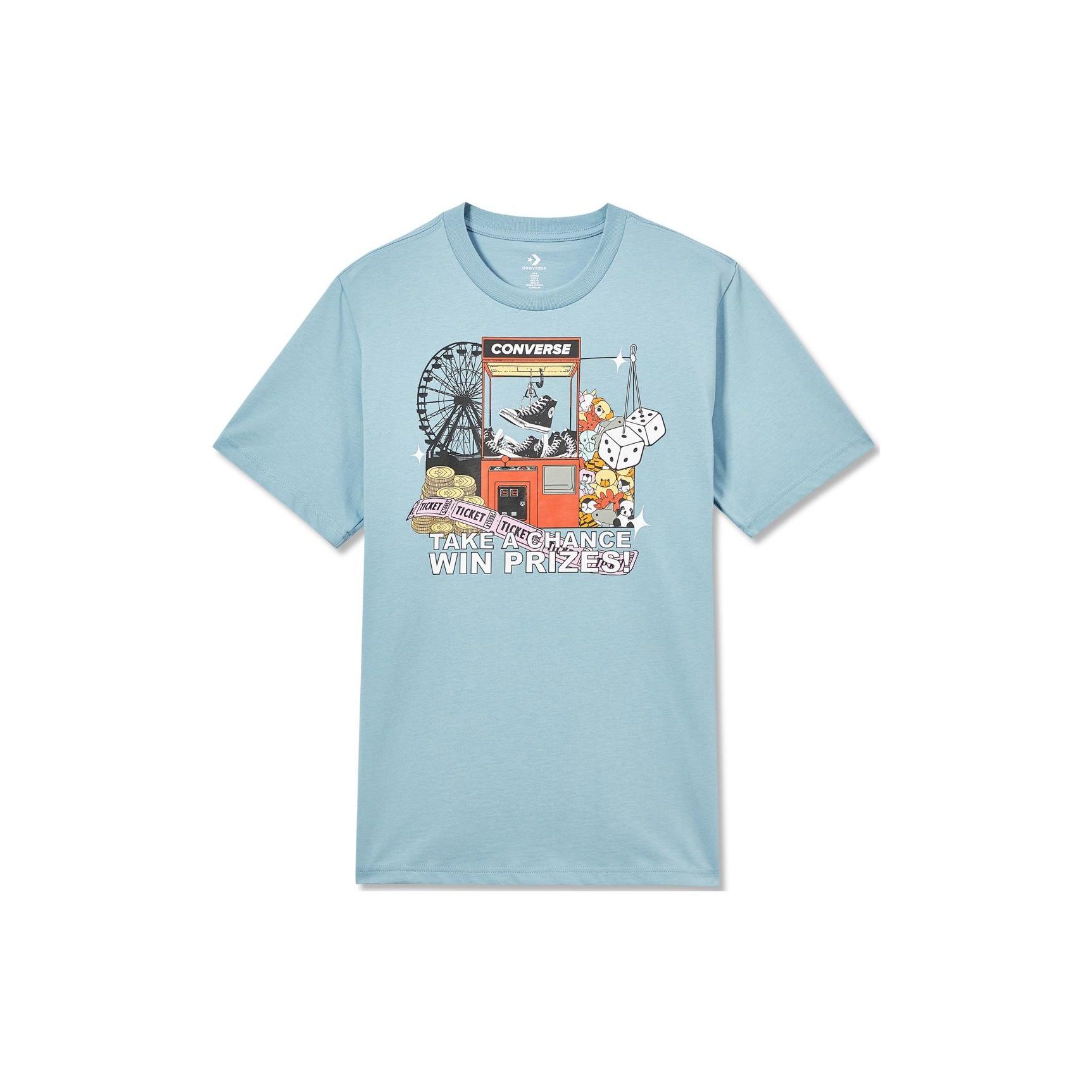 Converse Claw Machine Graphic Tee Asia Sizing Blue Men s 10023457-A03 S