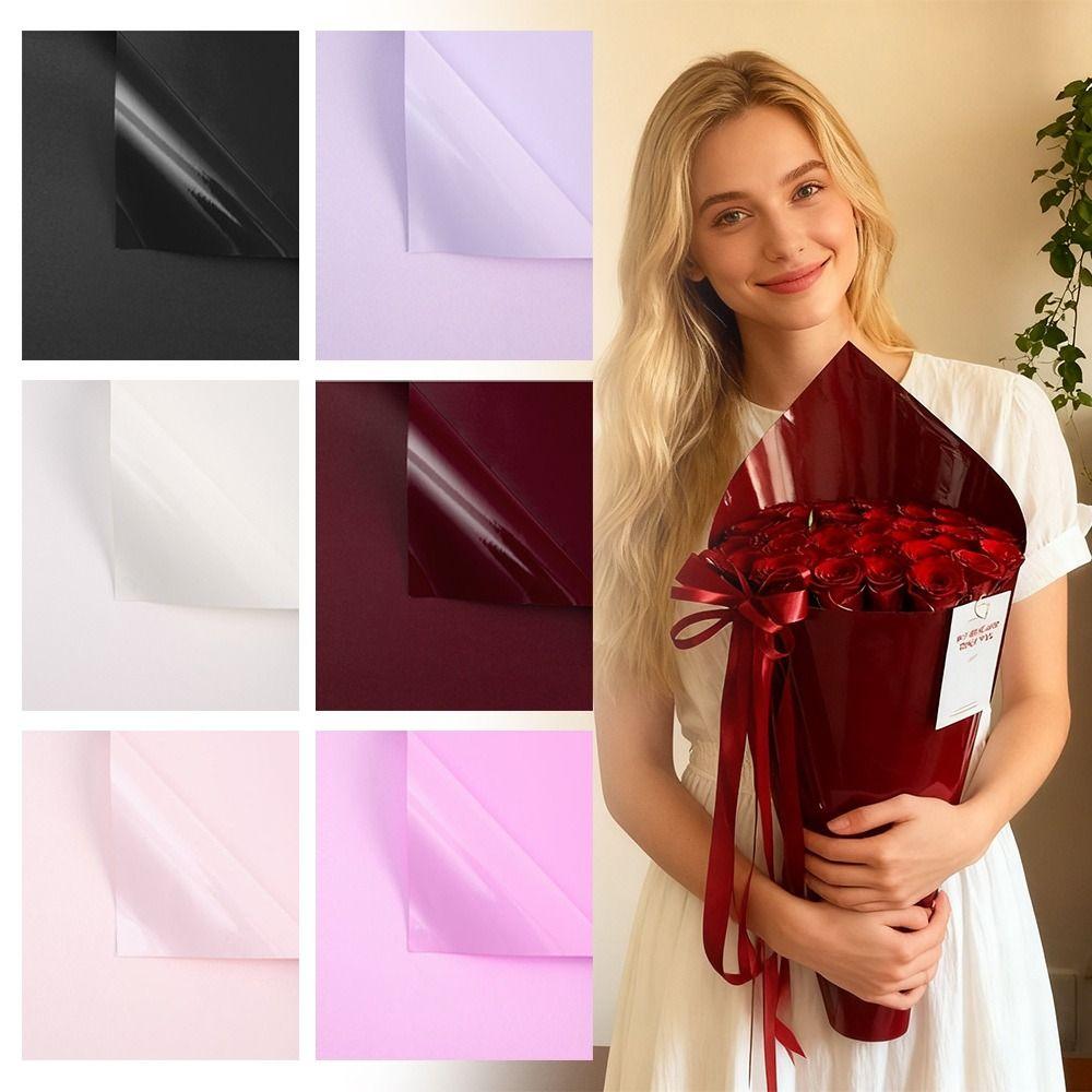 New DIY Rose Flower Wrapping Bag Waterproof 43*48cm Bouquet Packaging Flower Wrapping Paper for Flower Bouquets