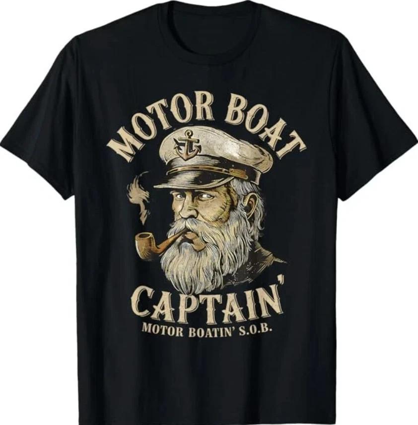 Motor Boat Captain Funny Pontoon Boating Motor Boatin Lake T-Shirt Unisex T-Shirt S