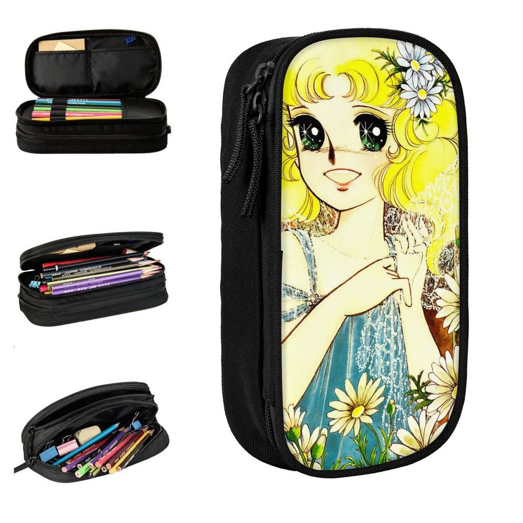 Candy Candy Manga Pencil Case Pencilcases Pen Kids Big Capacity Bags Students School Gift Stationery