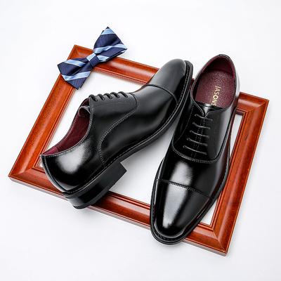 5011-2 binnenhoogteverhoging van 6 cm heren formele leren schoenen, heren zakelijke schoenen, echt lederen enkele schoenen, drieledige heren leren schoenen