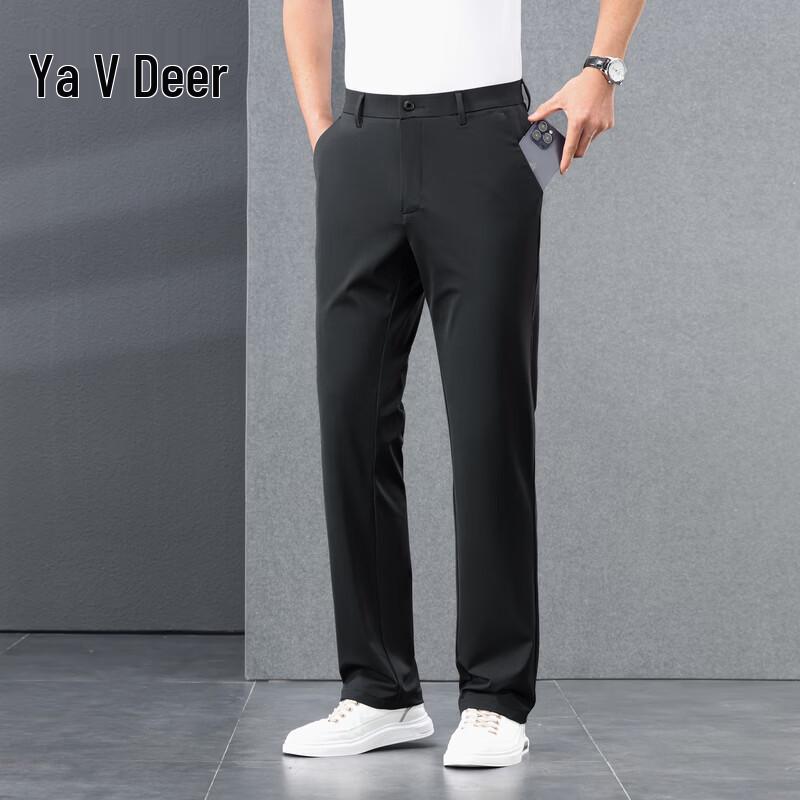 

Yalu Men s Winter Wrinkle-Free Stretch Straight-Leg Casual Trousers 36