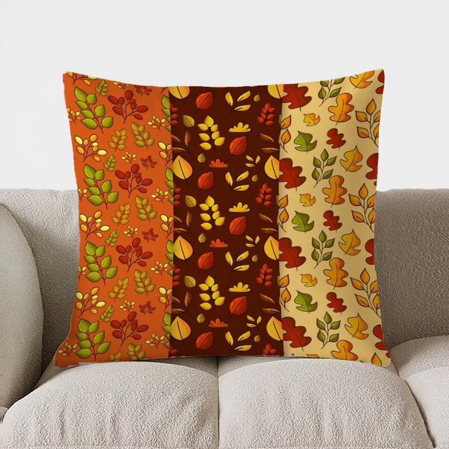 Home Decor Autumn Leaves Patterned Decorative Pillow Cover Pattern Cushion Cover Suitable For Sofa Bedroom Car Pillow Cover